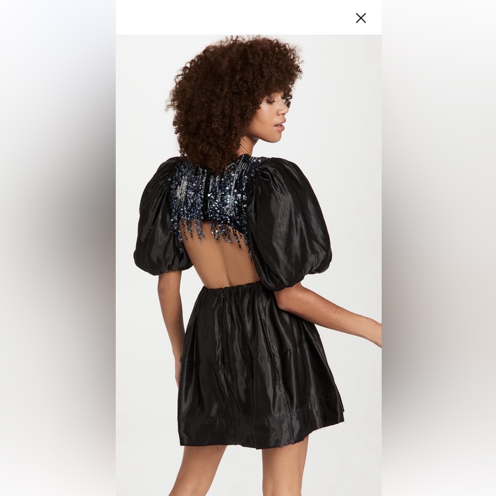 Aje Black Puff Sleeve Dress